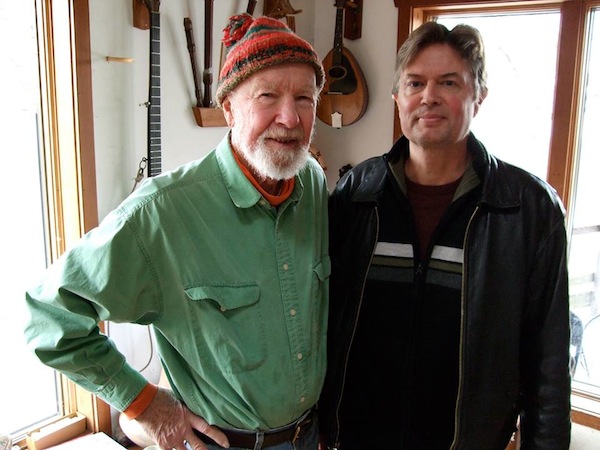 Pete Seeger and Jesse Drew up the Hudson.