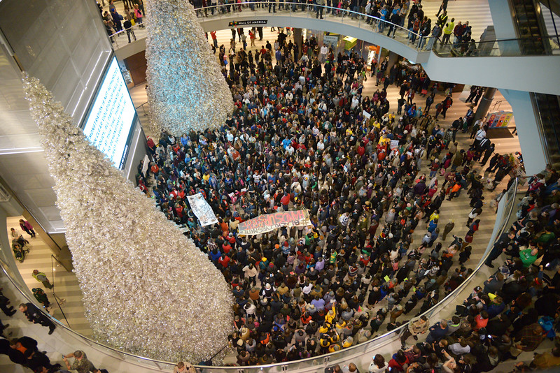 Black Lives Matter demonstration at the Mall of America.