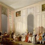 Le Thé à l'anglaise servi dans le salon des Quatre-Glaces au palais du Temple à Paris en 1764
